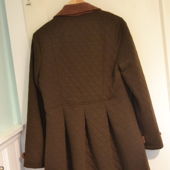 Women's Brown Wool Coat - Picture 6 of 6